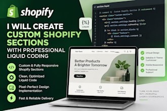 create custom shopify sections with professional liquid coding