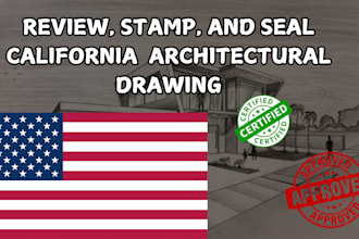 pe stamp and design your city permit architectural drawing in california USA