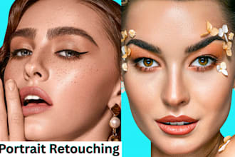 do highend beauty and portrait retouching  photoshop expert