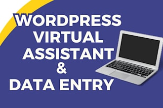 be your wordpress virtual assistant for data entry, blog posting and copy paste