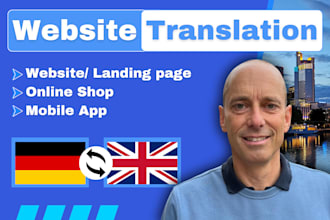 translate your website, english to german and german to english translation