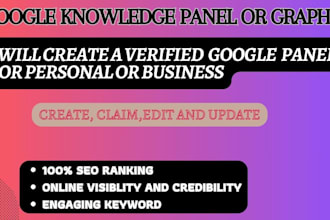 create a google knowledge panel, knowledge graph for person or business