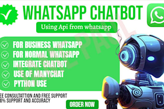 develop whatsapp chatbot and whatsapp ai chatbot  for your business