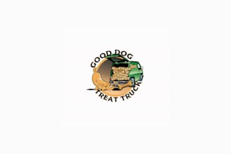 make outstanding dog food truck logo