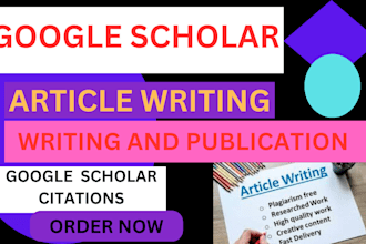 write and publish article on google scholar peer reviewed indexed journal