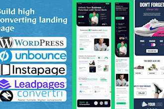 build high converting landing page using unbounce  convertri leadpages instapage