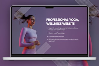 design yoga, life coaching, personal trainer, wellness, therapy website