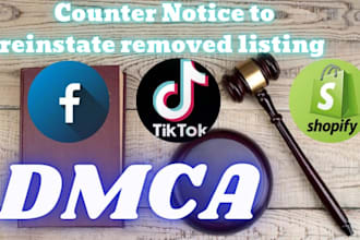 submit counter notice to google shopify etsy ebay yt fb