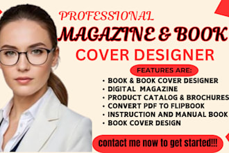design a product catalog, digital brochure print, magazine layout and flipbook