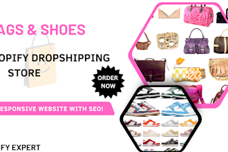 create a professional dropshipping store for bags and shoes