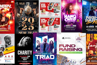 perfectly design party flyer, church flyer, club or poster flyer, postcard