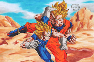 draw custom dragon ball artwork with the design you want
