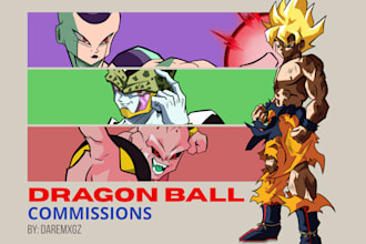 draw custom dragon ball artwork with the design you want