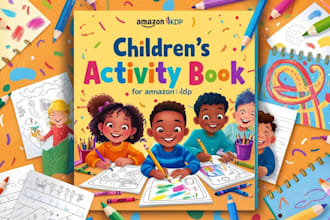 design kids activity book coloring tracing workbook for amazon kdp