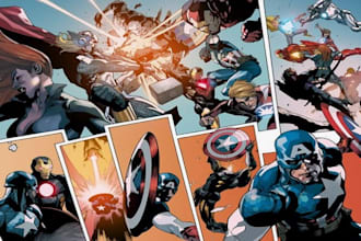 do manga comic and illustration, draw comic book art
