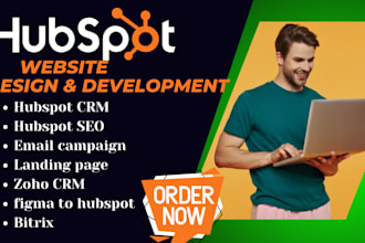setup hubspot crm, hubspot expert,  landing page, automation