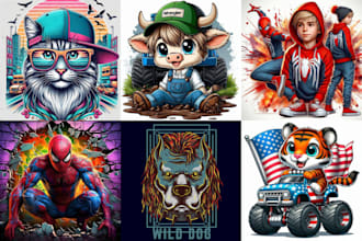 diseño camiseta dtf vector o separación de colores