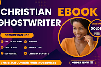 do christian ghostwriting devotional daily book writer ghost ebook meditation