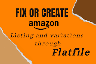 create amazon fba product listing and variation through flatfile