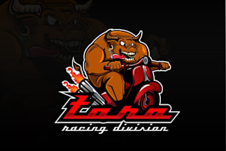design manufacturer of two stroke racing logo