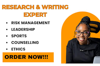 do tasks on risk management, leadership, sport, counselling gender and ethics
