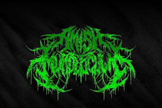 design death metal,slamming and brutal logo for you