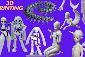 sculpt 3d fidget toy, 3d articulated model, 3d doll, 3d bjd, toy for 3d printing