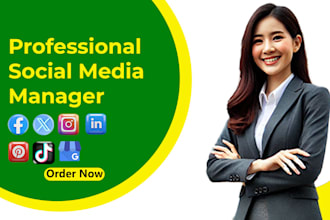 be your social media manager promoter and social media marketing content creator