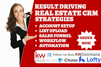setup keller williams kw command lofty sugar crm chime follow up boss automation