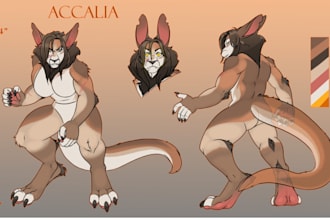 draw 2d furry art ref sheet, nsfw fursona, anime furry fanart, protogen furry