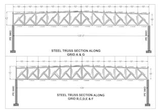 create the analysis and design report of truss 2d frame column  beam and slab
