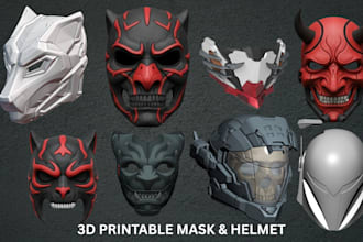 sculpt cosplay 3d mask 3d helmet printable stl mask helmet armor cosplay props