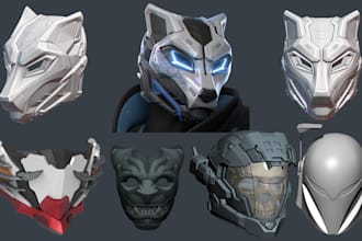sculpt cosplay 3d mask 3d helmet printable stl mask helmet armor cosplay props