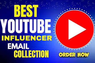 collect valid email leads from youtube influencers