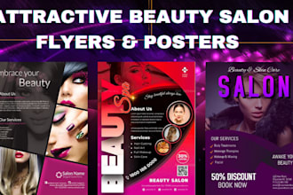 design fashion, beauty salon, makeup,spa massage, menu rate list flyers posters