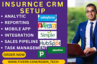 setup life insurance crm zoho freshworks salesforce hubspot simple pipedrive