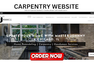 design carpentry website woodworking website furniture website to generate leads