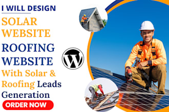 build solar website, roofing website solar lead, roofing lead solar landing page