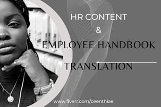 create comprehensive employee handbook, HR policies and policy manuals