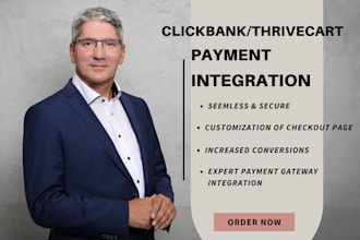 integrate stripe, paypal or clickbank payment for clickfunnels or thrivecart