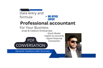 do data entry reporting financial transactions in quick book