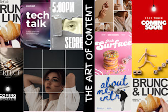 be your pro instagram content creator marketing manager to design posts