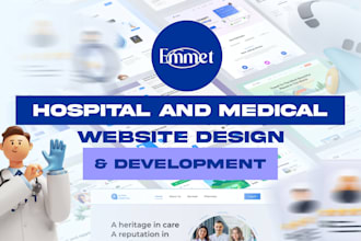 design healthcare hospital website landing page