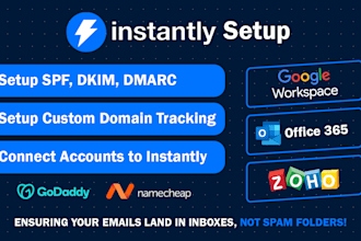 setup instantly ai for domain, cold email outreach and warmup