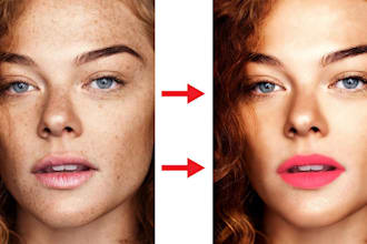 do portrait, beauty and fashion photo retouching and editing