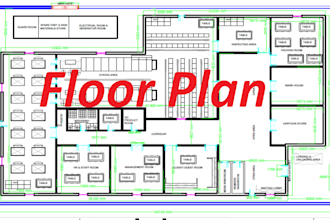 draw 2d floor plan, furniture layout or architectural drawing