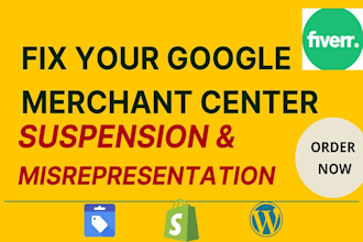 fix google merchant center suspension and misrepresentation