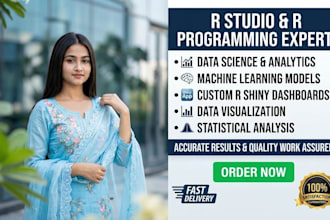 do rstudio, r programming, data science,r shiny and machine learning task