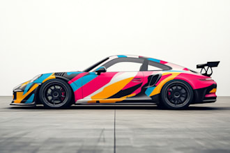 create awesome car wrap, and any vehicle wrap design