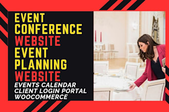 build event conference website with event calendar event planning website